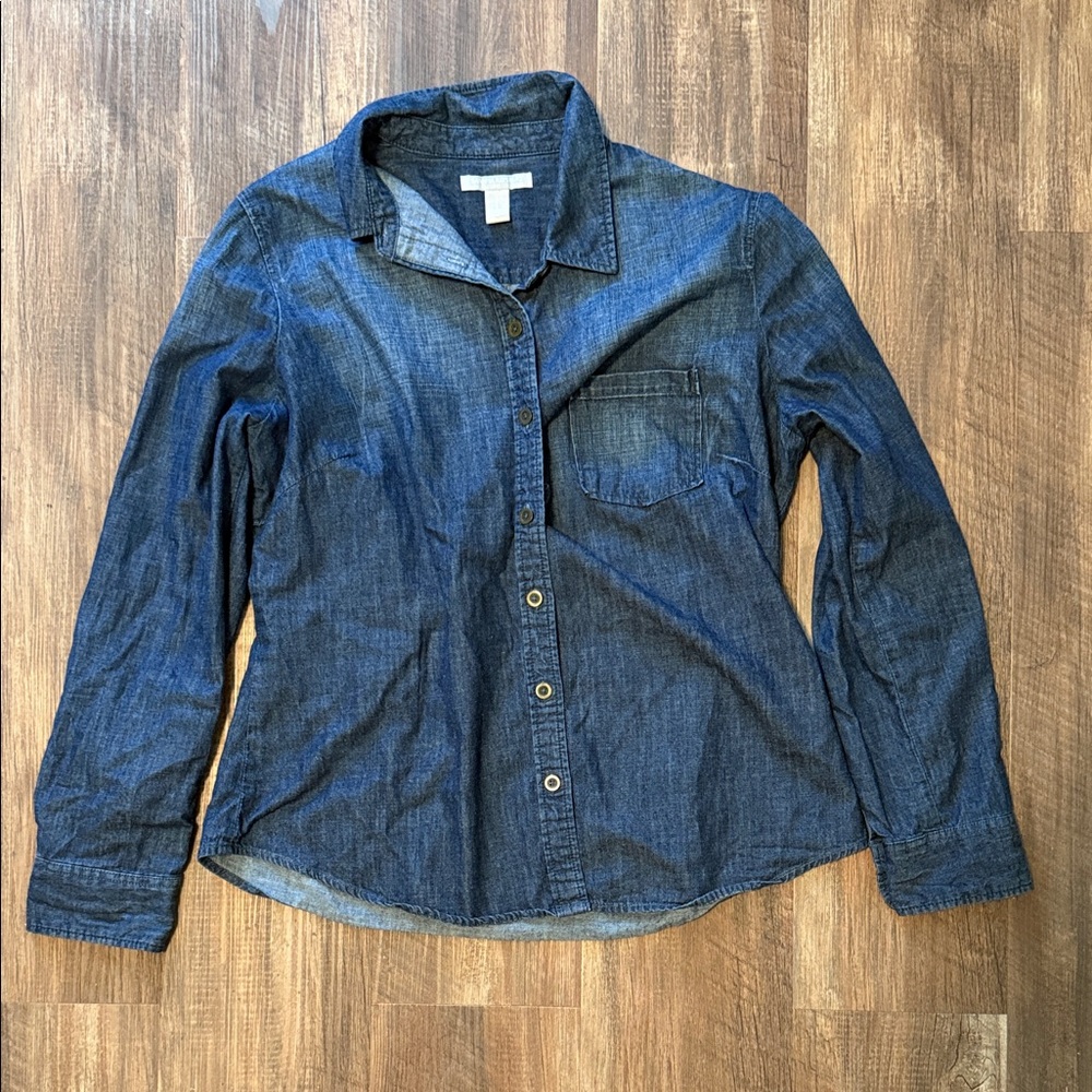 Banana Republic Denim Button Up Collared Shirt
